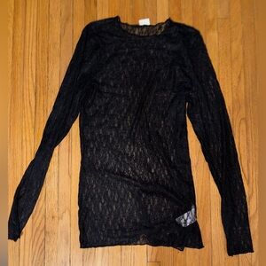 Abercrombie and Fitch sheer lace shirt